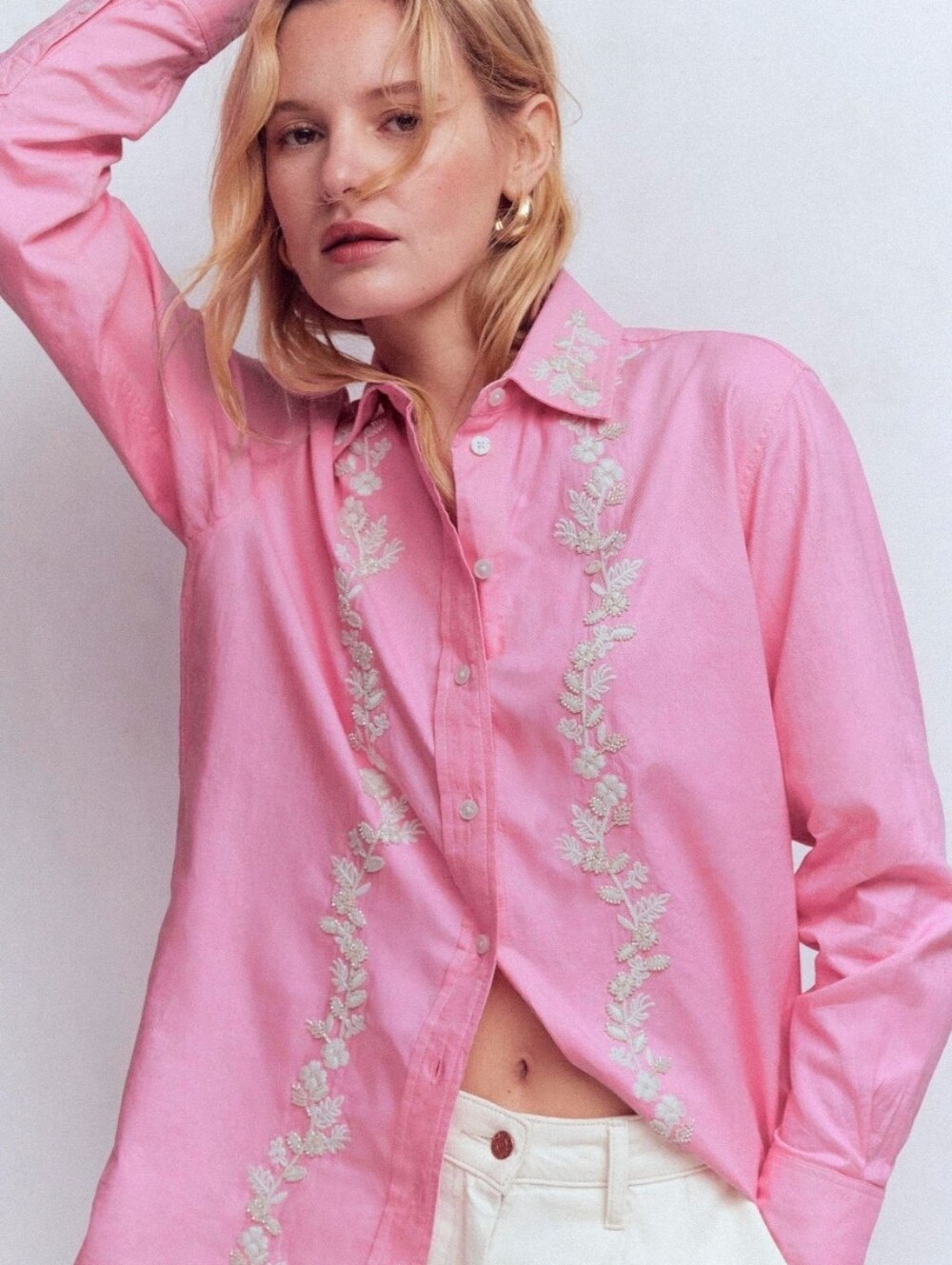 Boden Pink Sadie Women's Top with Subtle Texture